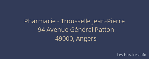 Pharmacie - Trousselle Jean-Pierre