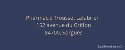 Pharmacie Trousset Lafabrier