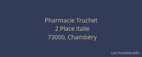 Pharmacie Truchet