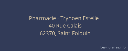 Pharmacie - Tryhoen Estelle