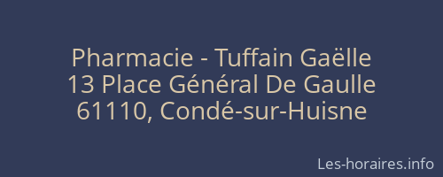 Pharmacie - Tuffain Gaëlle