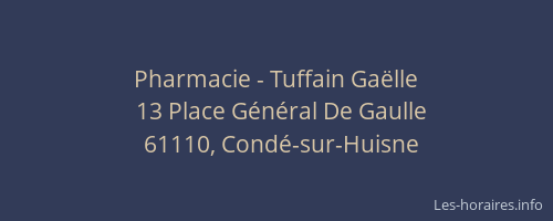 Pharmacie - Tuffain Ga&euml;lle