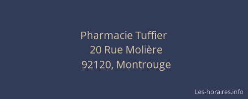 Pharmacie Tuffier