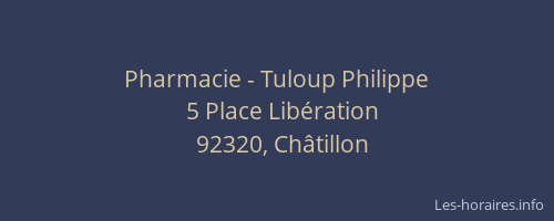 Pharmacie - Tuloup Philippe