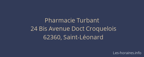 Pharmacie Turbant