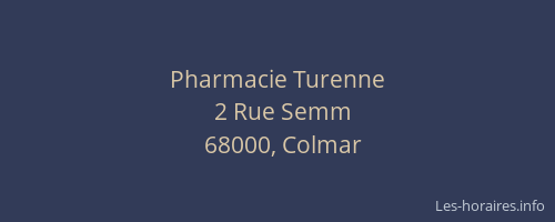Pharmacie Turenne