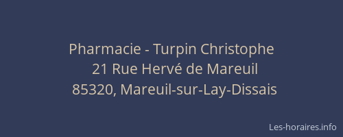 Pharmacie - Turpin Christophe