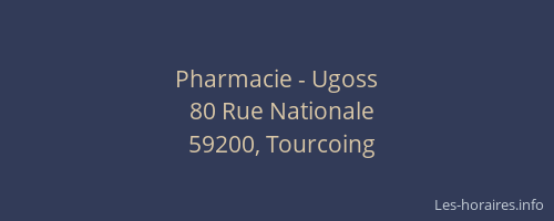 Pharmacie - Ugoss