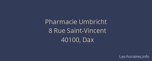 Pharmacie Umbricht