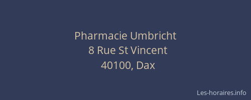 Pharmacie Umbricht
