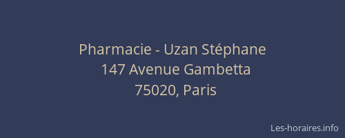 Pharmacie - Uzan Stéphane