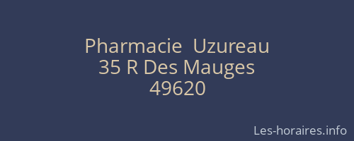 Pharmacie  Uzureau