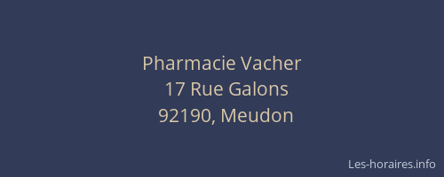 Pharmacie Vacher