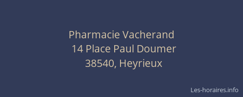 Pharmacie Vacherand