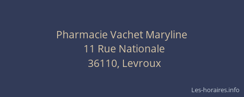 Pharmacie Vachet Maryline