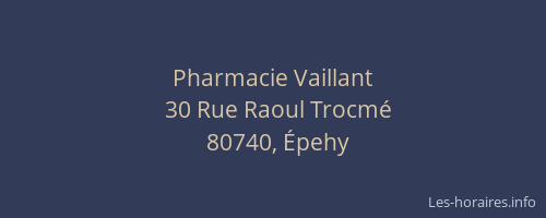 Pharmacie Vaillant