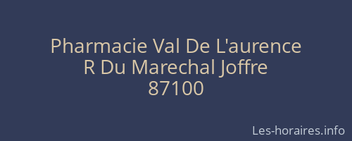 Pharmacie Val De L'aurence