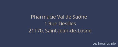 Pharmacie Val de Saône