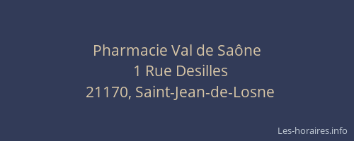 Pharmacie Val de Sa&ocirc;ne