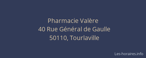 Pharmacie Val&egrave;re