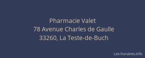 Pharmacie Valet