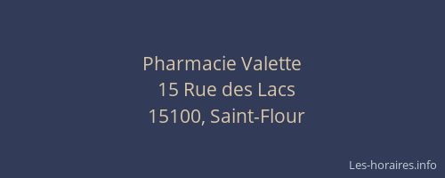 Pharmacie Valette