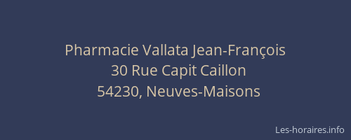 Pharmacie Vallata Jean-François