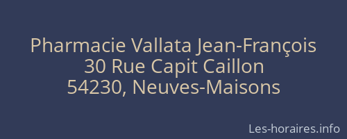 Pharmacie Vallata Jean-François