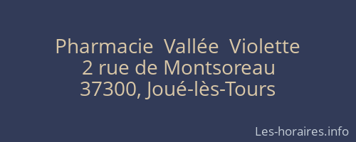 Pharmacie  Vallée  Violette
