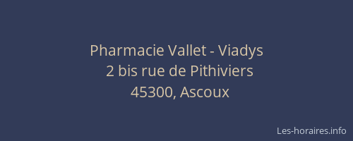 Pharmacie Vallet - Viadys