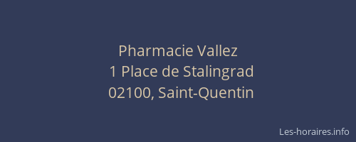 Pharmacie Vallez
