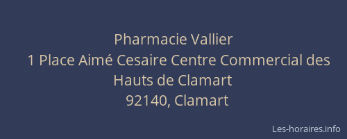 Pharmacie Vallier