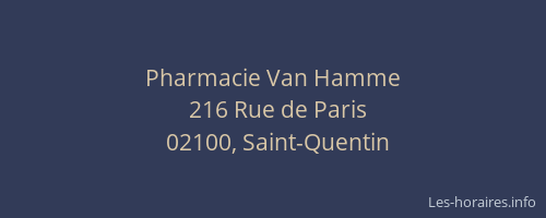 Pharmacie Van Hamme