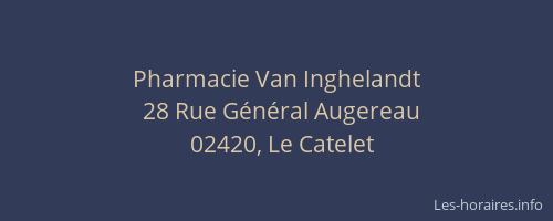 Pharmacie Van Inghelandt