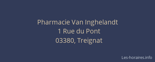 Pharmacie Van Inghelandt