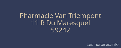 Pharmacie Van Triempont