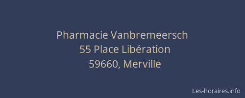 Pharmacie Vanbremeersch