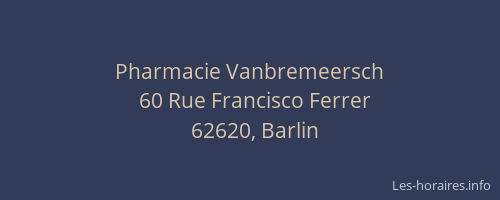 Pharmacie Vanbremeersch