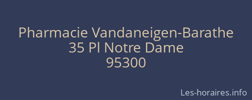Pharmacie Vandaneigen-Barathe