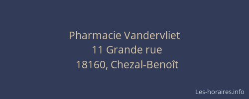 Pharmacie Vandervliet
