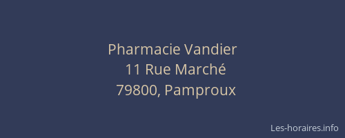 Pharmacie Vandier