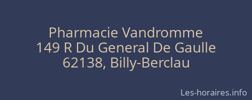 Pharmacie Vandromme