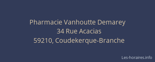 Pharmacie Vanhoutte Demarey