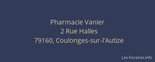 Pharmacie Vanier