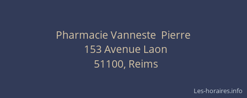 Pharmacie Vanneste  Pierre
