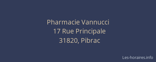 Pharmacie Vannucci