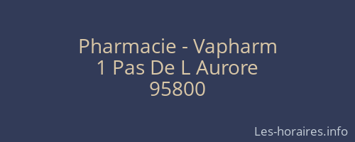 Pharmacie - Vapharm