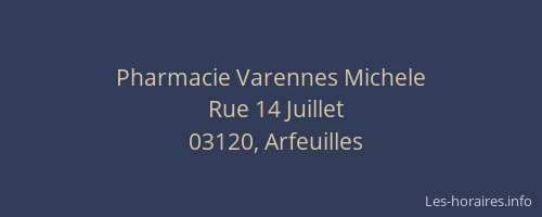Pharmacie Varennes Michele