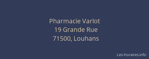 Pharmacie Varlot