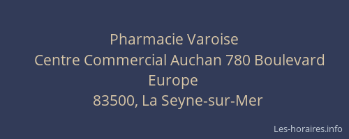 Pharmacie Varoise